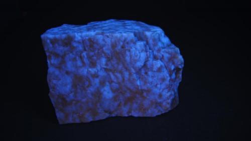 Microclina - Fluorescente
Tamminen Quarry, Greenwood, Maine, USA.
72 x 53 mm
Luz UV onda corta. (Autor: Daniel C.M.)
