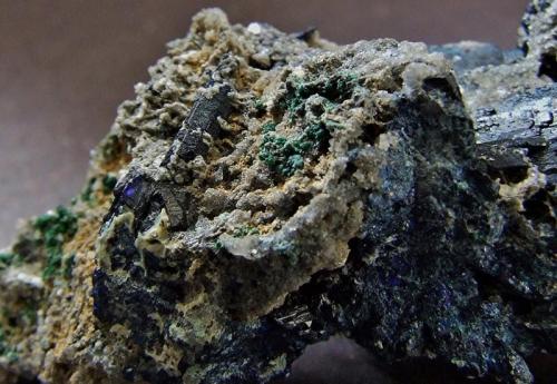 Azurite + ?
Tsumeb, Namibia, SW Africa
FOV 30 x 20 mm approx (Author: nurbo)