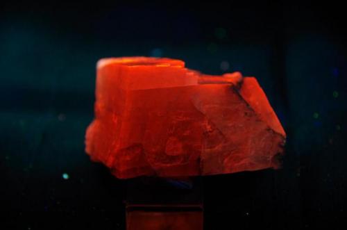 Calcita - Fluorescente
Las Cruces, Dona Ana Co, New Mexico, EEUU
52 x 57 x 54 mm
Calcita es roja. (Autor: Juan María Pérez)