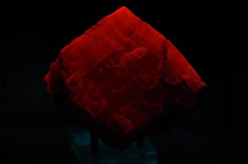 Calcita - Fluorescente
Las Cruces, Dona Ana Co, New Mexico, EEUU
52 x 57 x 54 mm
Calcita es roja. (Autor: Juan María Pérez)