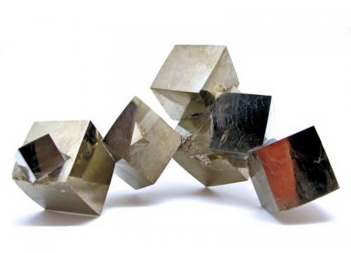 Pyrite
Ampliación a Victoria mine, Sierra de Alcarama, Navajún, Rioja, Spain
160 mm x 130 mm x 85 mm. Longest crystal edge: 43 mm
Weight: 1274 g
Repaired (Author: Carles Millan)