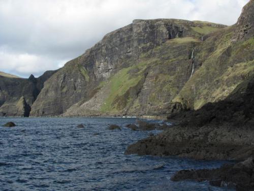 Sgurr nam Fiadh, Isle of Skye, Scotland, UK
Sgurr nam Fiadh from the south (looking north).
The highest point of the cliff is nearly 900 feet high (260m).
 April 2012. (Author: Mike Wood)