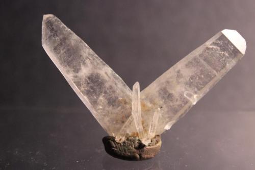 Quartz (Japan Law Twin)
Cajamarca, Cajamarca Province, Cajamarca Department, Peru
7.2 x 4.5 x 1.1 cm (Author: Don Lum)