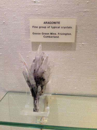Aragonite
Goose Green mine, Frizington, Cumbria, Englan, UK
~15cm high
In the Sedgwick museum Cambridge (Author: James)