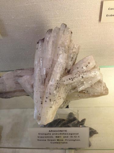 Aragonite
Goose Green mine, Frizington, Cumbria, England, UK
20 cm across
In the Sedgwick museum Cambridge (Author: James)