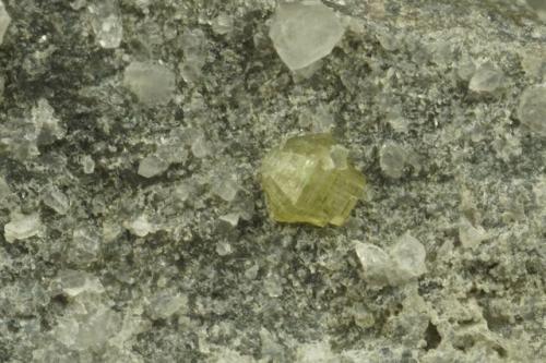 Ewaldite.
Dolyhir Quarry, Old Radnor, Powys, Wales, UK.
2 mm crystal. (Author: Ru Smith)