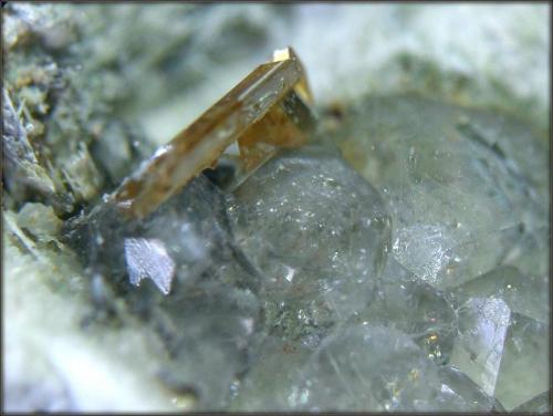 Titanita y analcima
Masia de Gilico - Cehegín - Murcia - España
encuadre 4 mm (Autor: Mijeño)