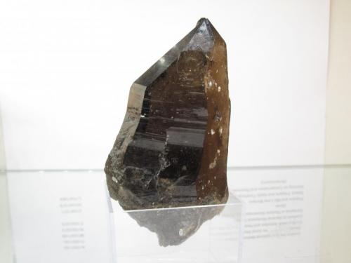 Smoky Quartz
Isle of Arran, Scotland, UK
76mm x 35mm x 26mm
same specimen as above (Author: Mike Wood)