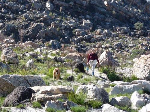 Riana and our dog. (Author: Pierre Joubert)