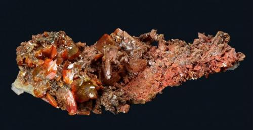 Wulfenite
Red Cloud Mine, Silver District, Trigo Mts., La Paz County, Arizona, USA
134 x 50 x 48 mm
Another view (Author: GneissWare)