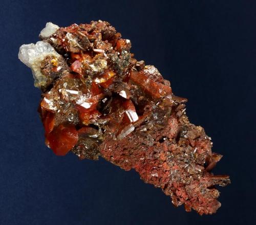 Wulfenite
Red Cloud Mine, Silver District, Trigo Mts., La Paz County, Arizona, USA
134 x 50 x 48 mm
From the 240’ Level, up to 22 mm Wulfenites. (Author: GneissWare)