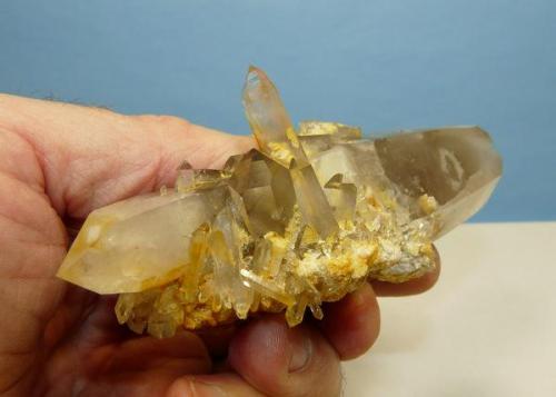 Quartz with feldspar and rutile
Van Rhynsdorp, Western Cape, South Africa.
134 x 48 x 39 mm
Same as above. (Author: Pierre Joubert)