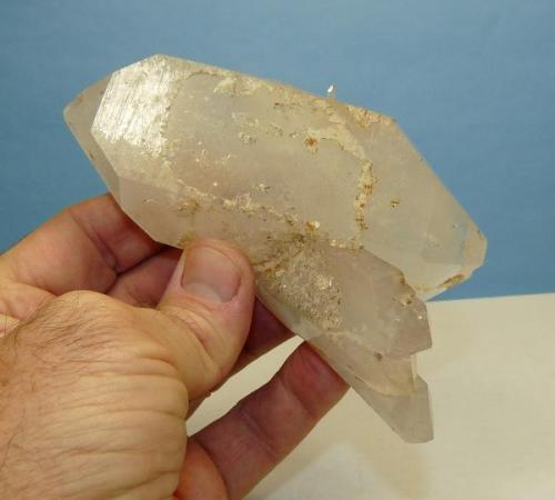 Quartz
Ceres, Western Cape, South Africa
120 x 87 x 47 mm
Quartz crystals, of this size, from our direct vicinity, are not common.  This one is a floater. (Author: Pierre Joubert)