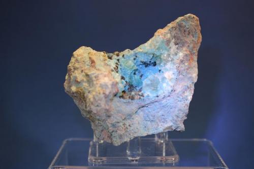 Shattuckite, Calcite
Kambove, Katanga Province, Democratic Republic of the Congo
8.5 x 7.5 cm

8.5 x 7.5 cm (Author: Don Lum)