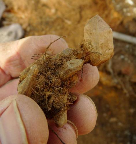 A crystal as found from the above pocket. (Author: Pierre Joubert)