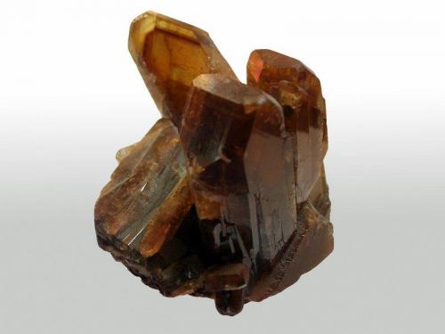 Nicely zoned baryte, largest crystal 6cm. Purchased Munich 1988. 

Ex E Mitchell Gunnell collection no 153. Rear of the Gunnell label notes that the specimen was "purchased on June 27 1953, from D. O. Thorpe who, with partner, had purchased the John Rohner Collection, Idaho Springs, Colorado, from George Van Der Vere, curio store owner" and gives the "pro-rata cost, as $5". Prices have drifted upward since! (Author: ian jones)