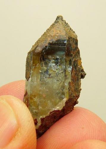 Quartz with a coating of manganese?
Ceres, Western Cape, SA
34 x 17 x 12 mm (Author: Pierre Joubert)