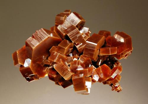 Vanadinite
ACF Mine, Khénifra Province, Meknes-Tafilalet Region, Morocco
4.2 x 5.8 cm.
Intergrown group of lustrous brownish-orange crystals to 1.7 cm. Collected in September 2011. (Author: crosstimber)