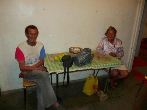 Kosie and his wife are all that is left of the mining staff.  They live in a house at the bottom of the mine (about 50 km from Steinkopf) and earn a living breaking quartz for nurseries. (Author: Pierre Joubert)