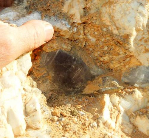 Smoky quartz in rock. (Author: Pierre Joubert)