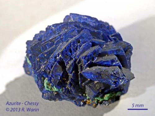 Azurite
Chessy, Rhône, France
3 cm diam.
globular aggregate (Author: Roger Warin)