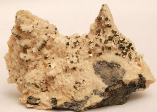 Pirita y Dolomita - 
Minas de La Florida - Sierra de Arnero - Valdáliga - Cantabria - España - 
14,5 x 11,8 x 3,2 cm (Autor: Martí Rafel)