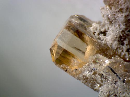 Topacio
Thomas Range, Juab County, Utah, Estados Unidos
60X
Detalle de la terminación del cristal del topacio anterior. (Autor: prcantos)
