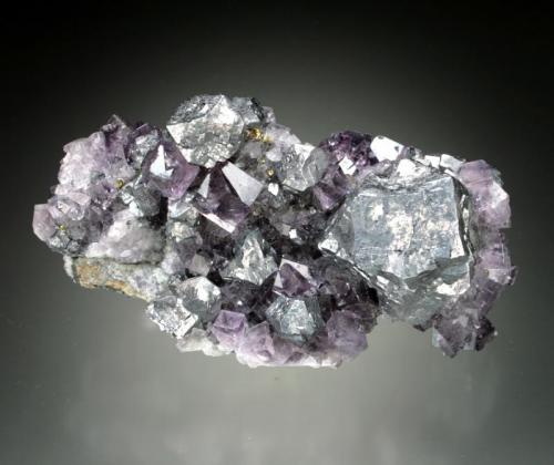 Galena with Fluorite and Chalcopyrite
Blackdene Mine, Ireshopeburn, Weardale, Co. Durham
9x4x4 cm overall size (Author: Jesse Fisher)