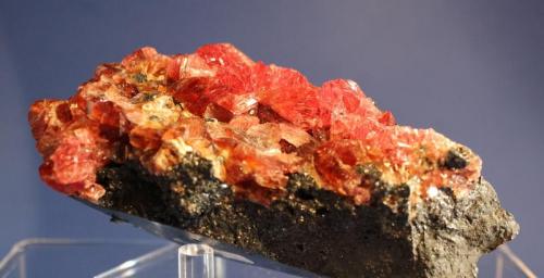 Rhodochrosite, Manganite
Hotazel Mine, Kalahari Manganese Fields, South Africa
10.5 x 6 cm (Author: Don Lum)