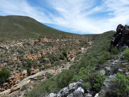 A small gorge with quartz seams visible. (Author: Pierre Joubert)