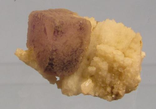 Fluorite on Albite
Lundy Island, Devon, England, UK
Specimen 20mm across
Same specimen as above. (Author: Mike Wood)