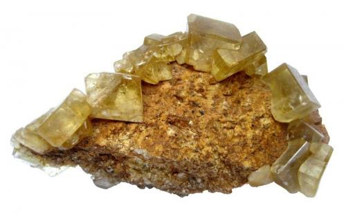 Baryte
Baryte occurrences, Châtelguyon, Puy-de-Dôme, Auvergne, France
Specimen size 7 cm (Author: Tobi)