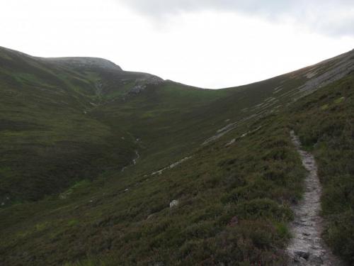 A ’stalkers’ path makes life easier on the steeper ground. These paths were made over a hundred years ago by estate workers specifically to allow easier access into the mountains, for the purpose of deer stalking, on the Laird’s estate (land). (Author: Mike Wood)