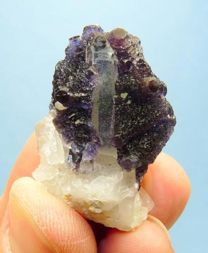 Fluorite, Quartz and calcite.
Orange river, Northern Cape, SA
37 x 23 x 21 mm
Same as above. (Author: Pierre Joubert)