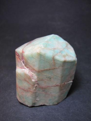Microclina (variedad amazonita)
Crystal Peak area, Teller County, Colorado, Estados Unidos
4 x 3 cm. de base x 4 cm. de altura
Un cristal que me gusta especialmente por el color, la forma y el tamaño. (Autor: prcantos)