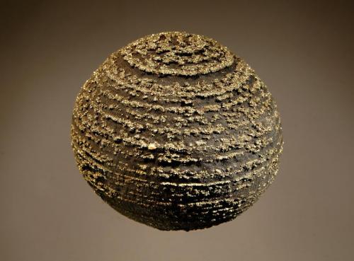 Pyrite
Dongchuan orefield, Kunming Pref., Yunnan Prov., China
6.5 x 6.7 cm
These things have always fascinated me. Concentric rings of metallic pyrite encircling a spherical slate concretion. (Author: crosstimber)