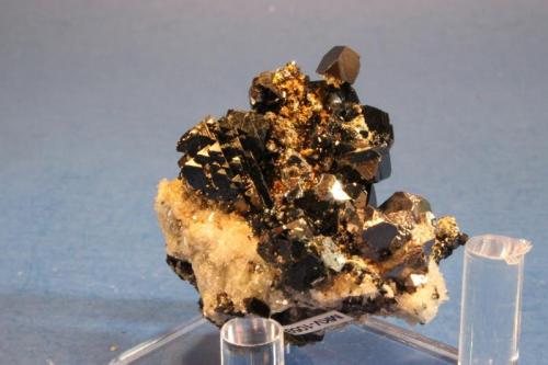 Sphalerite, Galena, Chalcopyrite
2100 foot level, Camp Bird Mine, Ouray, Sneffels District, Ouray Count, Colorado, USA
4.0 x 4.0 x 4.0 cm (Author: Don Lum)