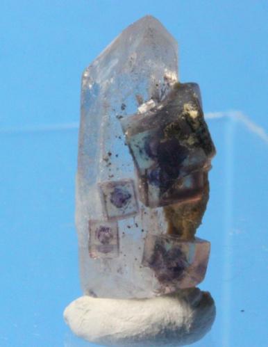 Fluorite, Quartz
Orange River Area, Northern Cape Province, South Africa
23 x 10 x 8 mm (Author: Don Lum)