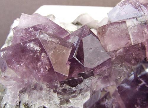 Fluorite,
Frazer’s Hush Mine, 295 Level, Rookhope, Weardale, Co Durham, England, UK.
Fluorite to 12 mm (Author: nurbo)