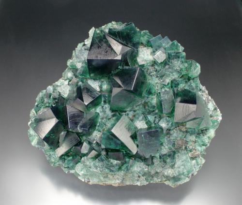 Fluorite
Rogerley Mine, Jewel Box Pocket, Frosterley, Weardale, Co. Durham
15 cm across (Author: Jesse Fisher)
