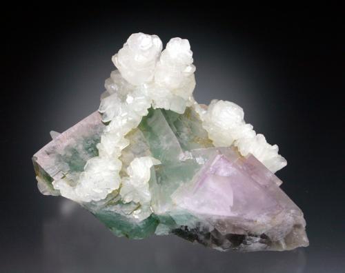 Fluorite and Calcite
Blackdene Mine, Ireshopeburn, Weardale, Co. Durham
9x5x5 cm overall. (Author: Jesse Fisher)