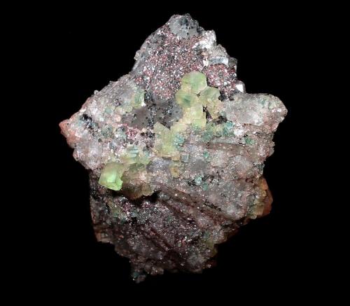 Fluorite, hematite, quartz
Seebachfelsen, Friedrichroda, Thuringia, Germany
5 x 4 cm (Author: Andreas Gerstenberg)