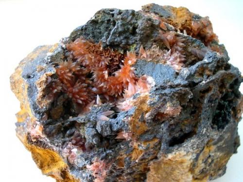 Rhodochrosite
Wolf mine, Herdorf, Siegerland, Rhineland-Palatinate, Germany
Picture width: 9 cm (Author: Andreas Gerstenberg)