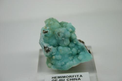 Hemimorfita
Mina Laochang, Gejiu Co., Honghe, Yunnan, China
36mm - 37mm - 32mm (Autor: Pedro Naranjo)