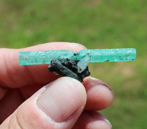 Beryl (variety emerald)
N.A.E.M., Hiddenite, North Carolina, USA
4.5 cm (Author: Mark Randle)