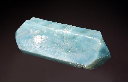 Apatite
Slyudyanka, Lake Baikal area, Irkutskaya Oblast, Eastern Siberian Region, Russia
1.5 x 5 cm
Pale blue, doubly-terminated, apatite crystal obtained from the Fersman Museum in 1997. (Author: crosstimber)
