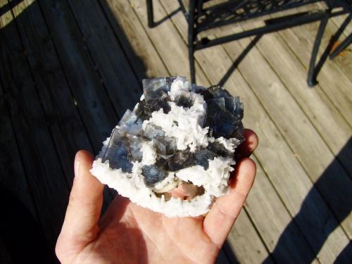 Fluorite, Barite
Minerva No. 1 Mine, Ozark-Mahoning Group, Cave-in-Rock Sub-District, Illinois - Kentucky Fluorspar District, Hardin Co., Illinois, USA
11cm (Author: laayla21506)