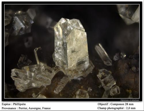 Phillipsite
Perrier, Issoire, Puy-de-Dôme, Auvergne, France
fov 2 mm (Author: ploum)