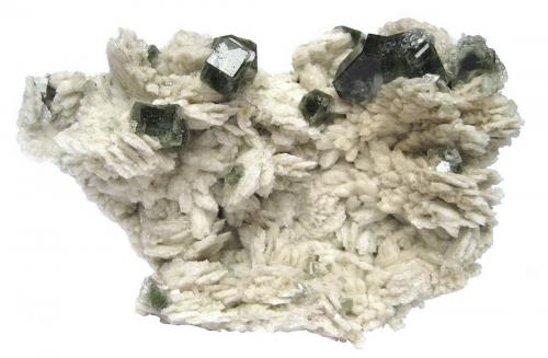 Fluorapatite on albite
Sapo Mine, Ferruginha, Conselheiro Pena, Doce valley, Minas Gerais, Brazil
Specimen size 11 cm, largest apatite crystal 1,5 cm (Author: Tobi)