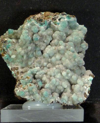 Rosasita
Omega Mine, Mts. Sta. Rita, Pima County, Arizona, USA
4,5 x 4,5 x 2 cm. (Autor: Felipe Abolafia)